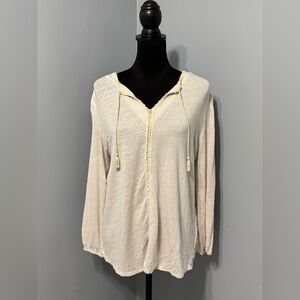 J. McLaughlin‎ Cream Linen Tunic / Cover Up Women’s Size Large
